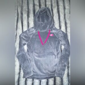 The North Face Gray Hoodie with Pink Accents Size Medium